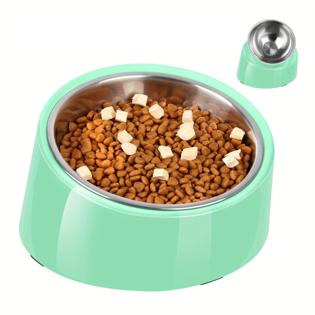 Gamelle inclinée pour animaux en acier inoxydable — 15° pour un meilleur confort