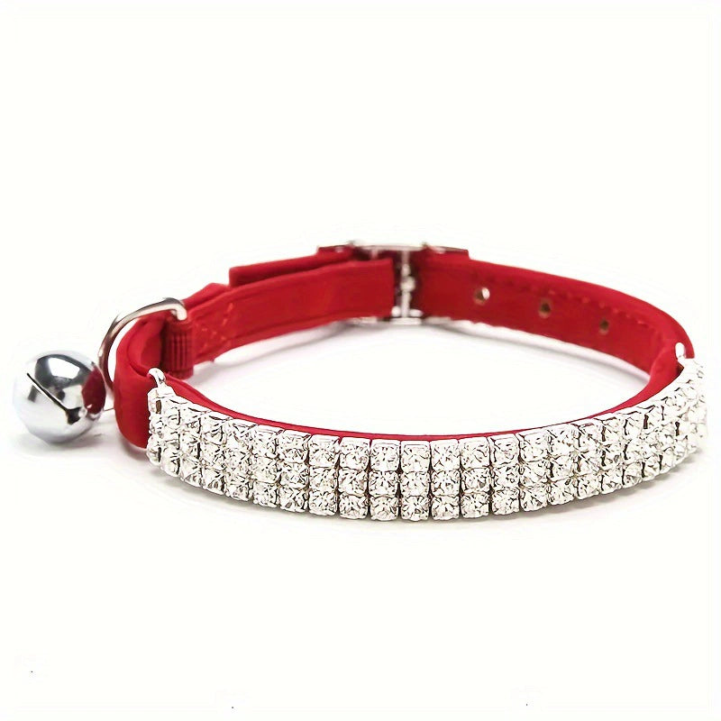 Collier pour animaux — bijoux scintillant avec clochette rotative