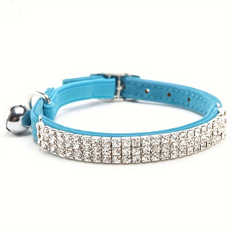 Collier pour animaux — bijoux scintillant avec clochette rotative
