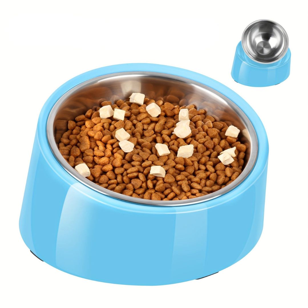 Gamelle inclinée pour animaux en acier inoxydable — 15° pour un meilleur confort