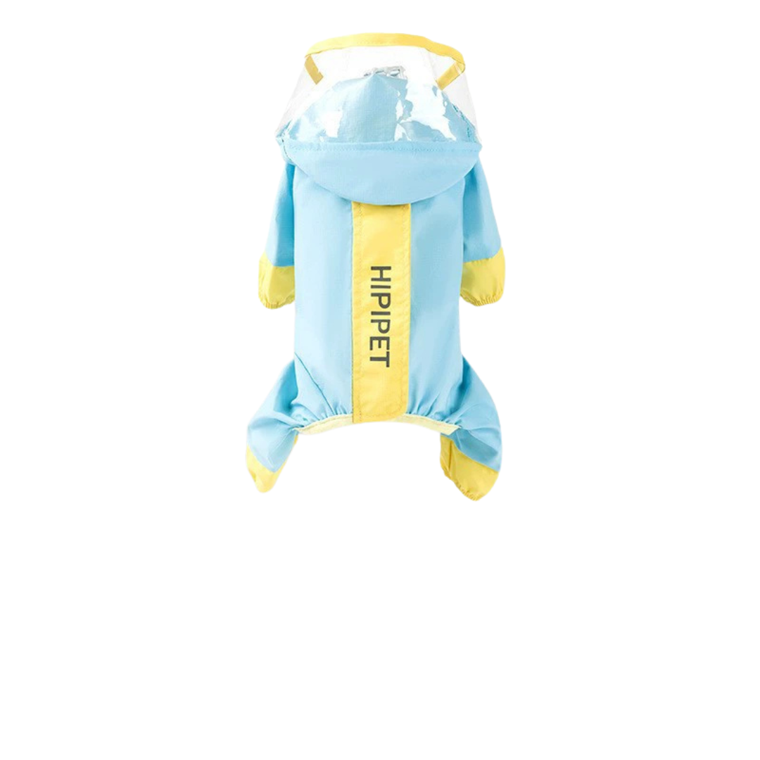 Imperméable pour chien en laisse — Avec bords givrés et couleur contrastée