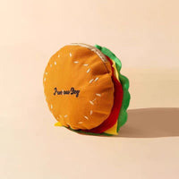Sac à dos à laisse pour animaux — design burger et frites