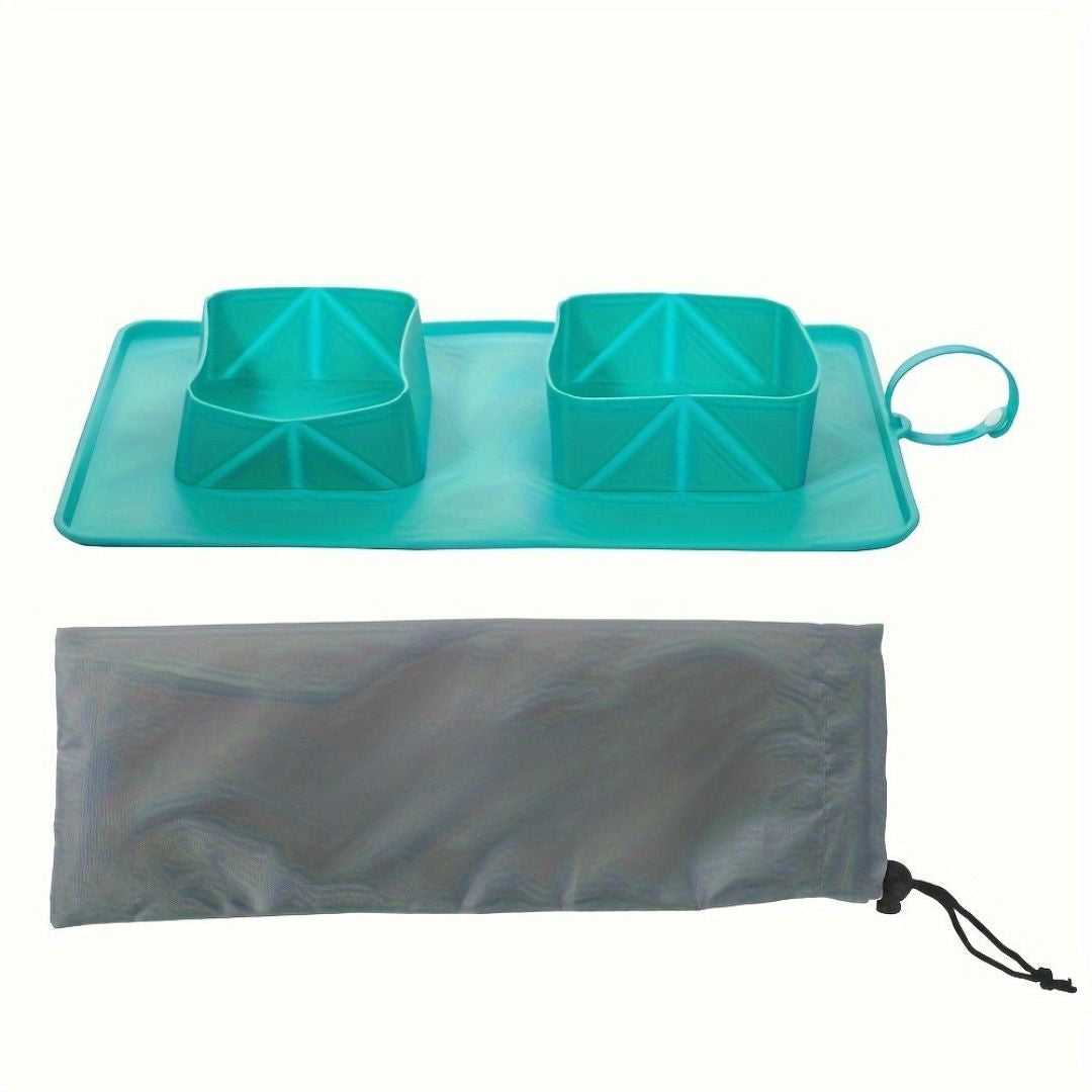 Gamelle double pliable pour animaux — portable et pratique