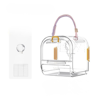 Cage de transport pour perroquet — jaune, design sécurisé