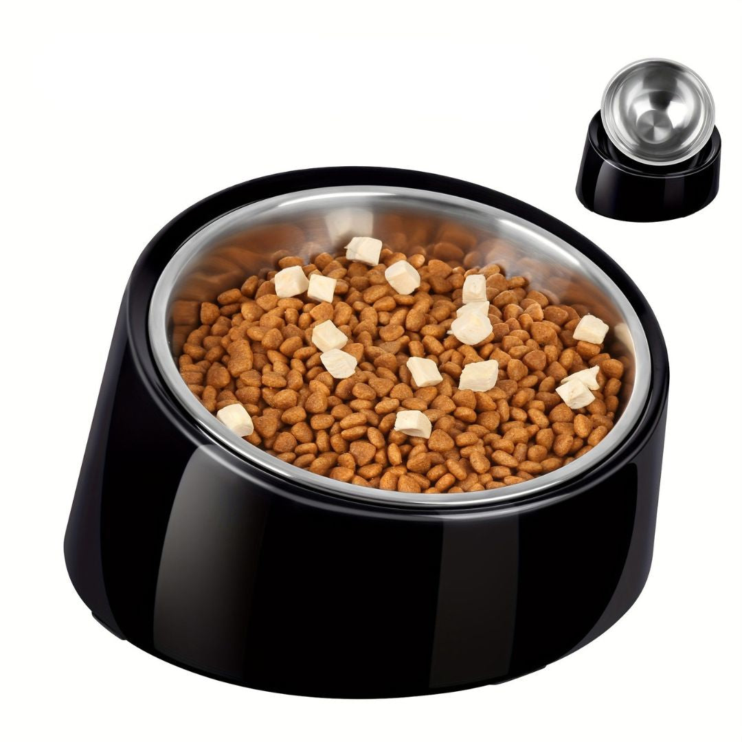 Gamelle inclinée pour animaux en acier inoxydable — 15° pour un meilleur confort