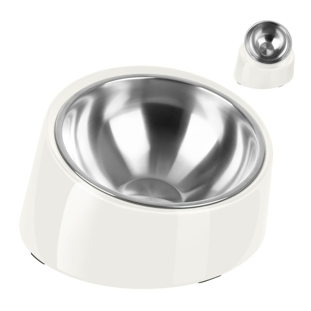 Gamelle inclinée pour animaux en acier inoxydable — 15° pour un meilleur confort
