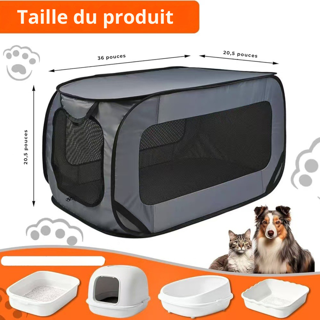 Tente Pliable pour Animaux — Portable et Respirante pour Voyage et Maison