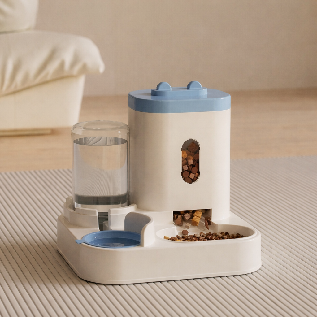 Distributeur automatique de nourriture et eau pour chiens et chats — grand modèle