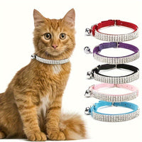 Collier pour animaux — bijoux scintillant avec clochette rotative