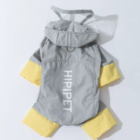 Imperméable pour chien en laisse — Avec bords givrés et couleur contrastée