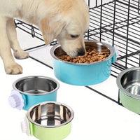 Gamelle pour chien, lot de 2 - amovible, en acier inoxydable
