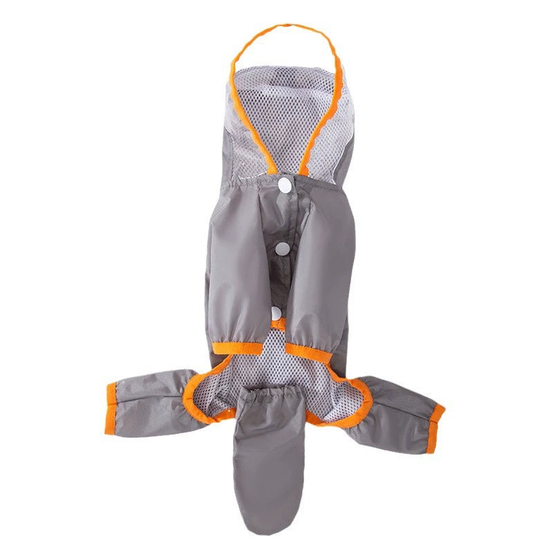 Imperméable pour chien en laisse — Avec bords givrés et couleur contrastée