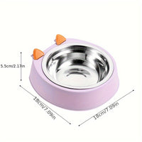 Gamelle en acier inoxydable – amovible avec couvercle pour cage ou chenil