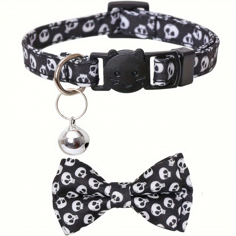 Collier halloween pour chats design ajustable — pratique et fun