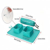 Gamelle double pliable pour animaux — portable et pratique