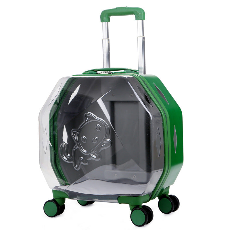Valise de transport pour animaux — transparent et pratique avec roulettes