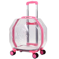 Valise de transport pour animaux — transparent et pratique avec roulettes