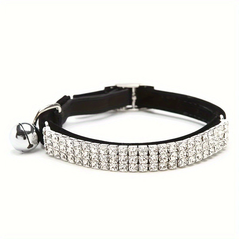 Collier pour animaux — bijoux scintillant avec clochette rotative