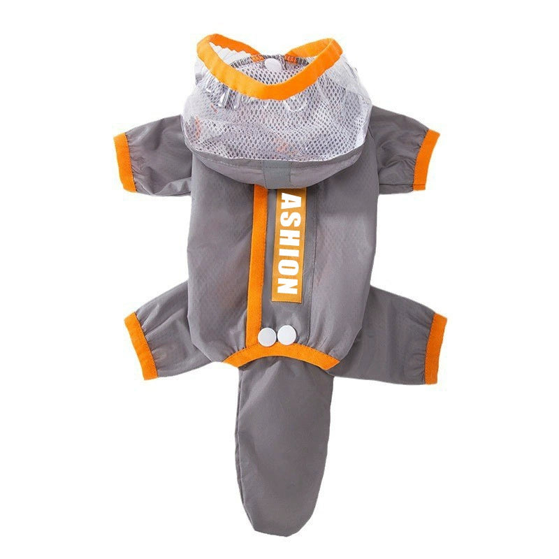 Imperméable pour chien en laisse — Avec bords givrés et couleur contrastée