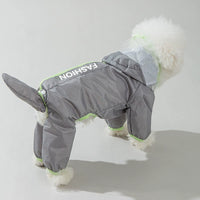 Imperméable pour chien en laisse — Avec bords givrés et couleur contrastée