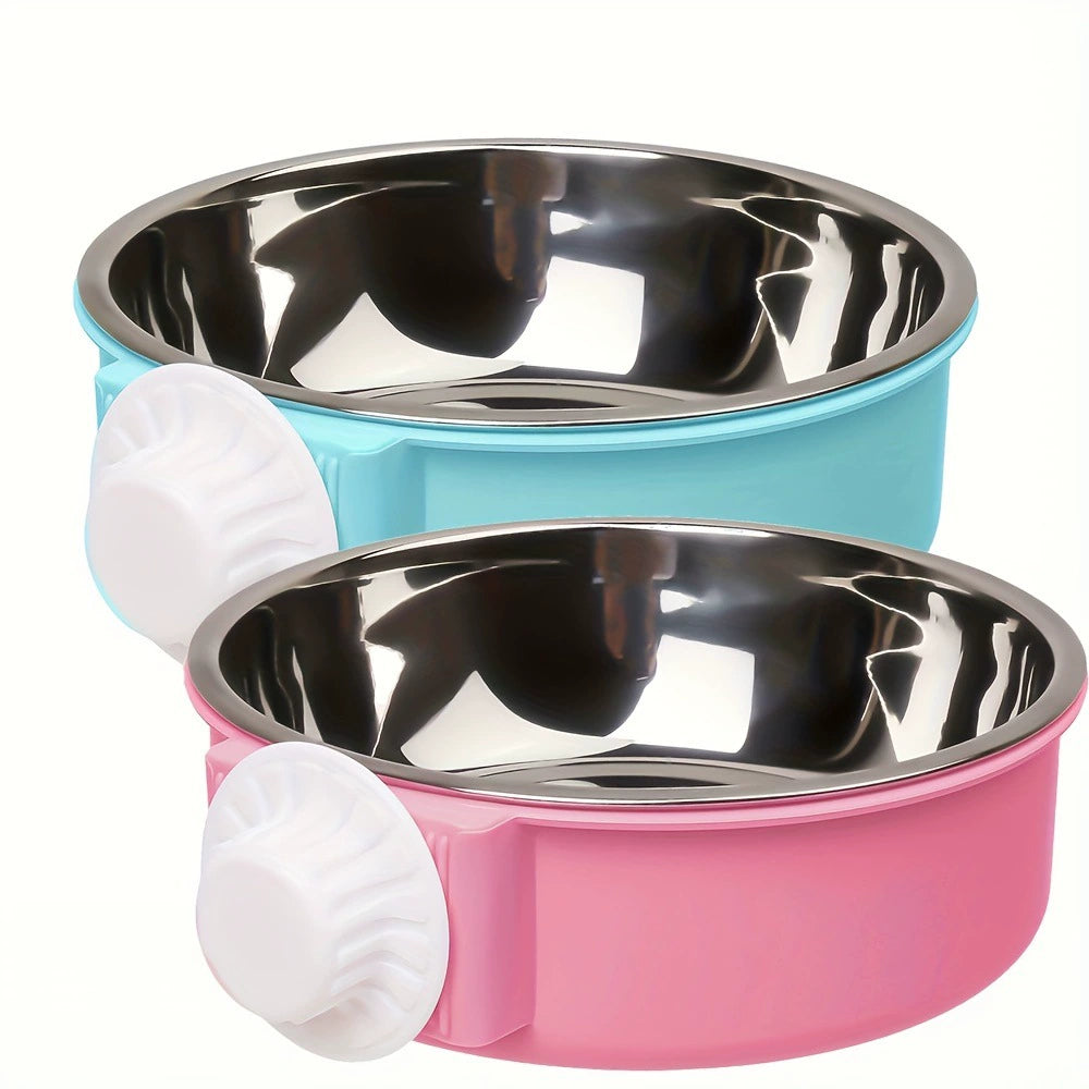 Gamelle pour chien, lot de 2 - amovible, en acier inoxydable