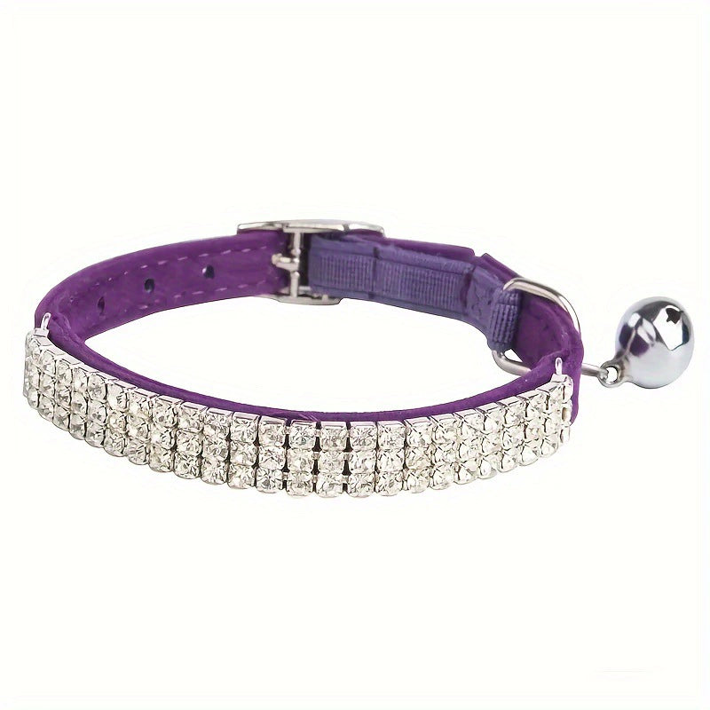 Collier pour animaux — bijoux scintillant avec clochette rotative