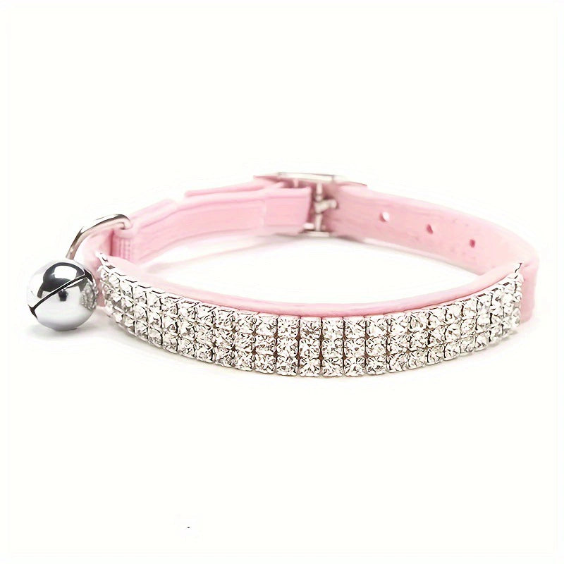 Collier pour animaux — bijoux scintillant avec clochette rotative