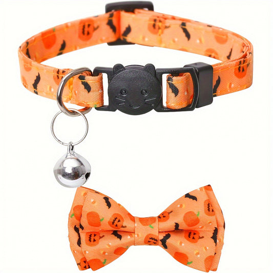 Collier halloween pour chats design ajustable — pratique et fun