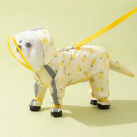 Imperméable pour chien en laisse — Avec bords givrés et couleur contrastée