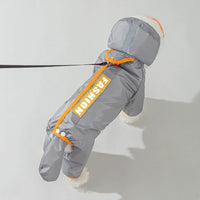 Imperméable pour chien en laisse — Avec bords givrés et couleur contrastée