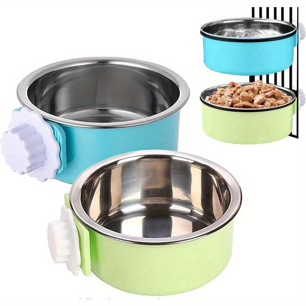 Gamelle pour chien, lot de 2 - amovible, en acier inoxydable