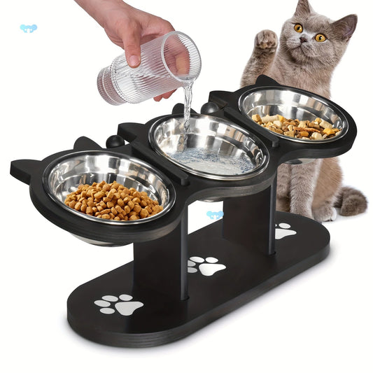 Bol pour Chat élevé — Inclinaison de 15° pour un confort optimal