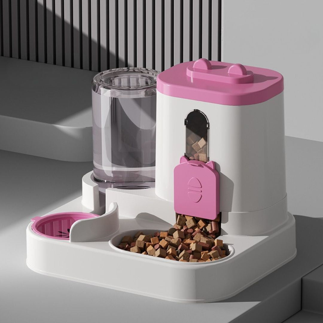 Distributeur automatique de nourriture pour chats et chiens — Accessoire pratique et design