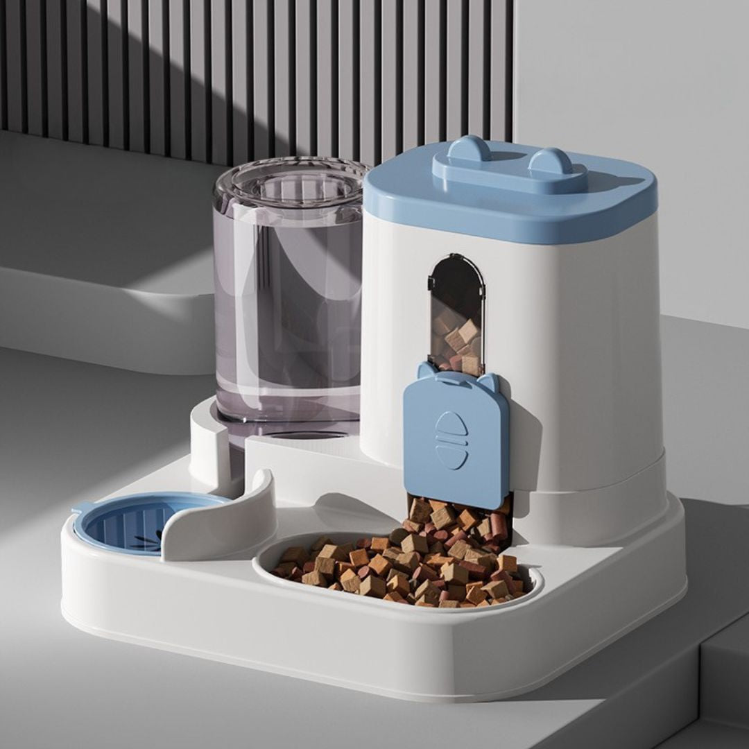Distributeur automatique de nourriture pour chats et chiens — Accessoire pratique et design
