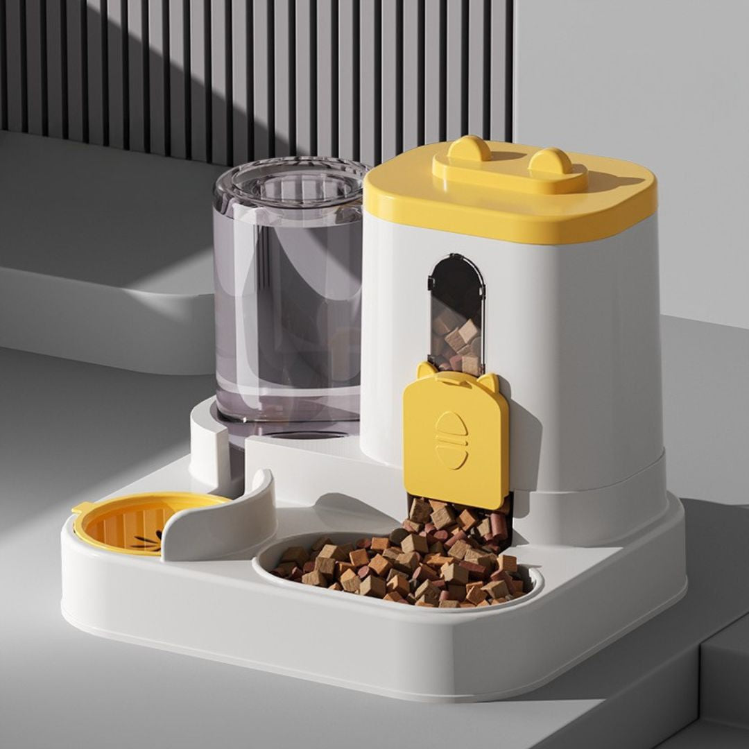 Distributeur automatique de nourriture pour chats et chiens — Accessoire pratique et design