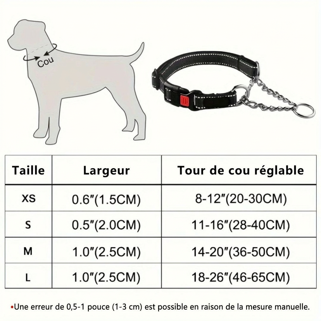Harnais style export — boucle rapide et collier réfléchissant pour animaux