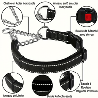 Harnais style export — boucle rapide et collier réfléchissant pour animaux